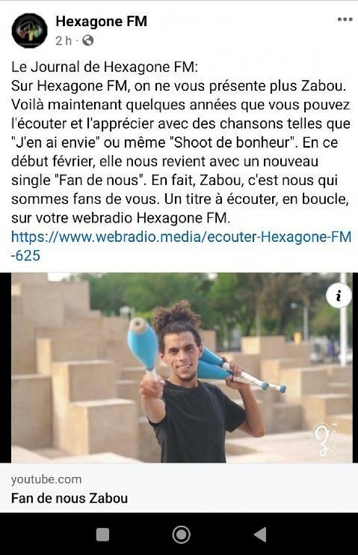 Le titre est en diffusion sur Hexagone FM! Merci Denis